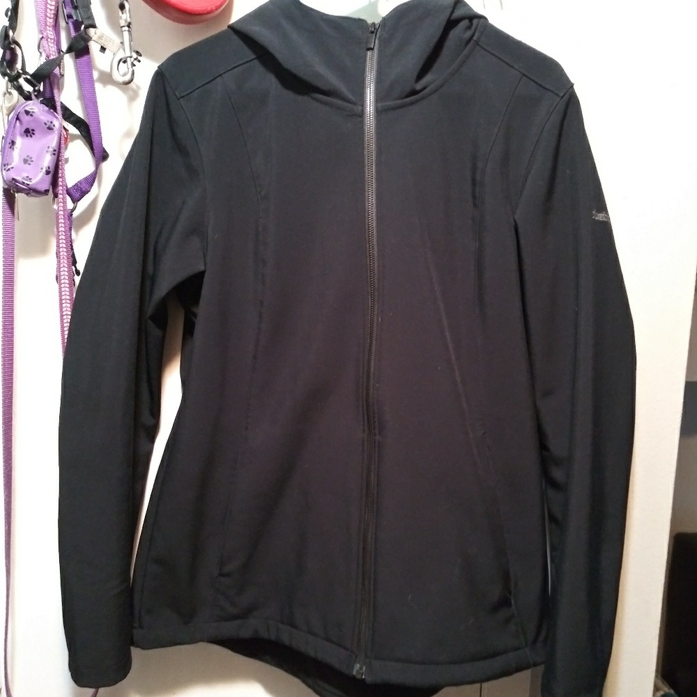 Black soft shell Columbia jacket
